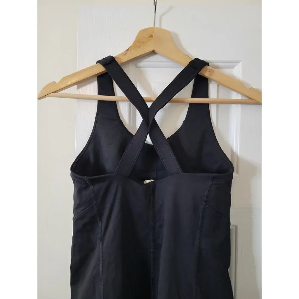 LULULEMON Tank Top Black Cross Strap Back size 4
